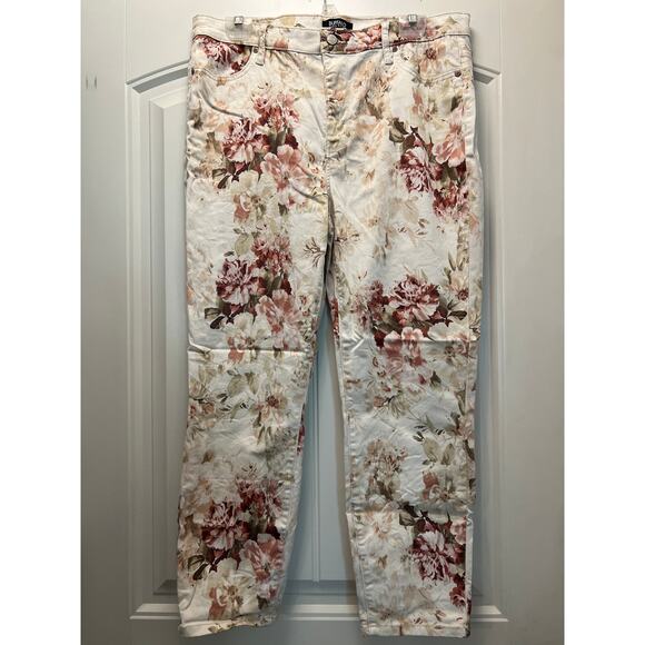 Buffalo Women Havana High-Rise Soft‎ Stretch Ankle Skinny Pants Size 14/34 Multi - Picture 1 of 4